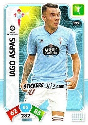 Sticker Iago Aspas - Liga Santander 2019-2020. Adrenalyn XL n. 105 - Panini