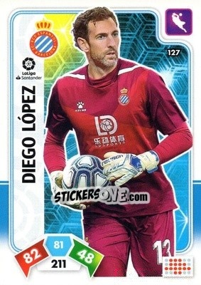 Sticker Diego López - Liga Santander 2019-2020. Adrenalyn XL n. 127 - Panini
