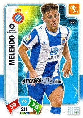 Sticker Melendo - Liga Santander 2019-2020. Adrenalyn XL n. 139 - Panini