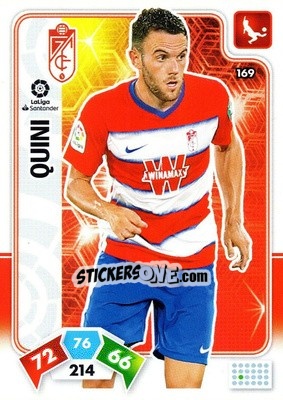 Sticker Quini - Liga Santander 2019-2020. Adrenalyn XL n. 169 - Panini
