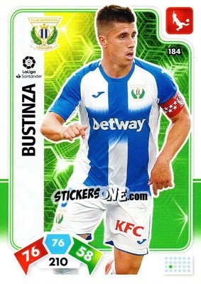 Cromo Bustinza - Liga Santander 2019-2020. Adrenalyn XL n. 184 - Panini