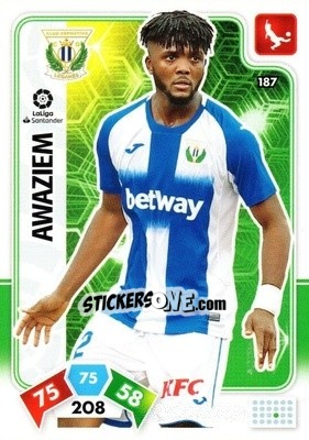 Sticker Awaziem - Liga Santander 2019-2020. Adrenalyn XL n. 187 - Panini