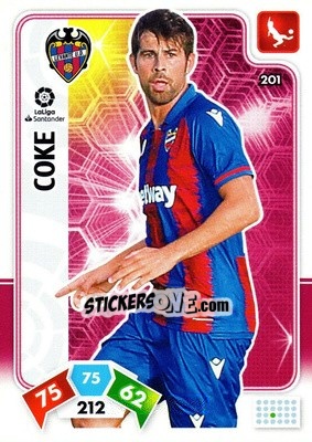 Sticker Coke - Liga Santander 2019-2020. Adrenalyn XL n. 201 - Panini