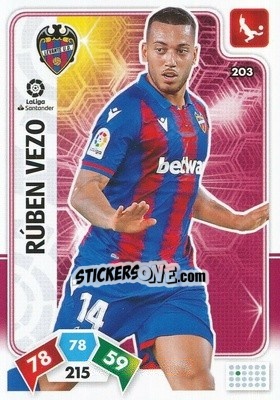 Sticker Rúben Vezo - Liga Santander 2019-2020. Adrenalyn XL n. 203 - Panini