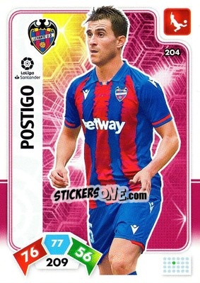 Sticker Postigo - Liga Santander 2019-2020. Adrenalyn XL n. 204 - Panini