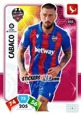 Sticker Cabaco - Liga Santander 2019-2020. Adrenalyn XL n. 205 - Panini