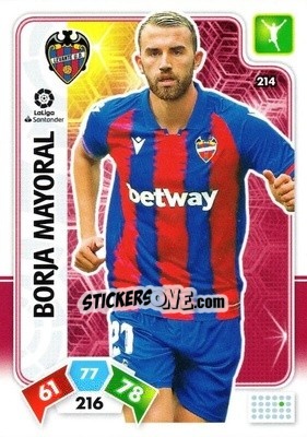 Sticker Borja Mayoral - Liga Santander 2019-2020. Adrenalyn XL n. 214 - Panini