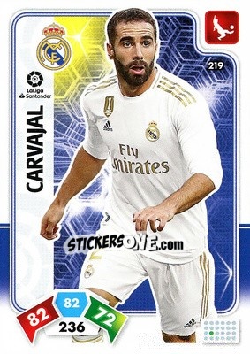 Sticker Carvajal - Liga Santander 2019-2020. Adrenalyn XL n. 219 - Panini