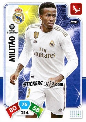 Sticker Militao - Liga Santander 2019-2020. Adrenalyn XL n. 220 - Panini