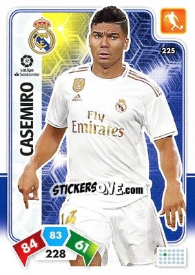 Sticker Casemiro - Liga Santander 2019-2020. Adrenalyn XL n. 225 - Panini