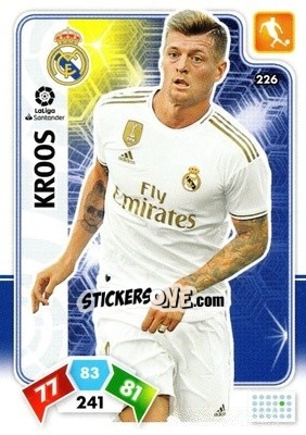 Sticker Kroos - Liga Santander 2019-2020. Adrenalyn XL n. 226 - Panini