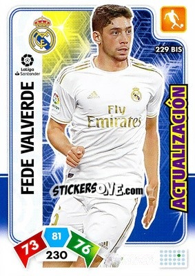 Sticker Fede Valverde - Liga Santander 2019-2020. Adrenalyn XL n. 229bis - Panini