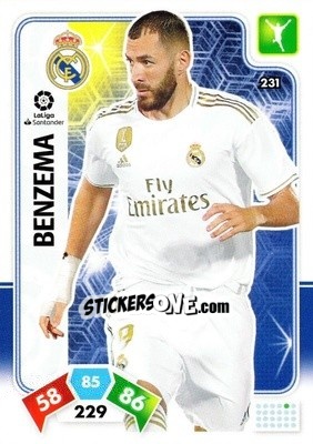Sticker Benzema - Liga Santander 2019-2020. Adrenalyn XL n. 231 - Panini