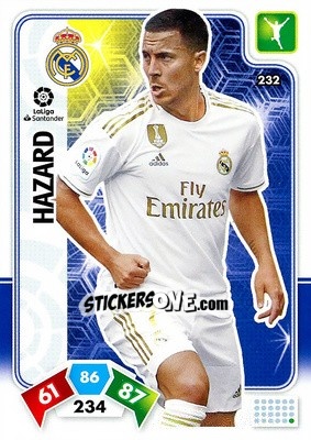 Sticker Eden Hazard - Liga Santander 2019-2020. Adrenalyn XL n. 232 - Panini