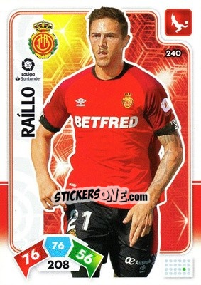 Sticker Raíllo - Liga Santander 2019-2020. Adrenalyn XL n. 240 - Panini