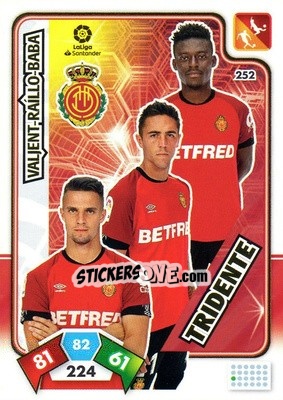 Sticker Valjent / Raíllo / Baba - Liga Santander 2019-2020. Adrenalyn XL n. 252 - Panini