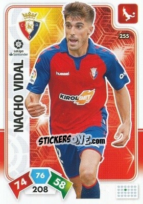 Sticker Nacho Vidal - Liga Santander 2019-2020. Adrenalyn XL n. 255 - Panini