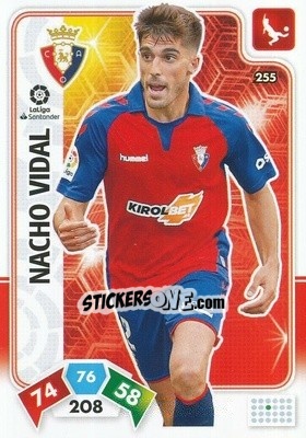 Cromo Nacho Vidal - Liga Santander 2019-2020. Adrenalyn XL - Panini