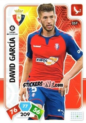 Sticker David García - Liga Santander 2019-2020. Adrenalyn XL n. 257 - Panini