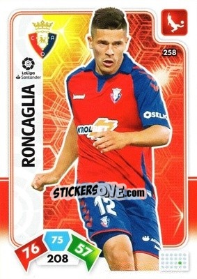 Sticker Roncaglia - Liga Santander 2019-2020. Adrenalyn XL n. 258 - Panini
