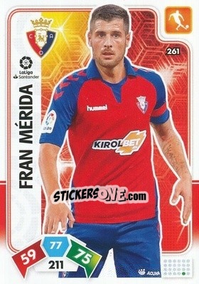 Figurina Fran Mérida - Liga Santander 2019-2020. Adrenalyn XL - Panini