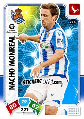 Sticker Nacho Monreal - Liga Santander 2019-2020. Adrenalyn XL n. 277 - Panini