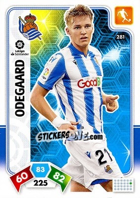 Sticker Odegaard - Liga Santander 2019-2020. Adrenalyn XL n. 281 - Panini