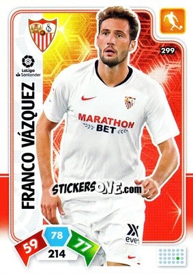 Sticker Franco Vázquez - Liga Santander 2019-2020. Adrenalyn XL n. 299 - Panini