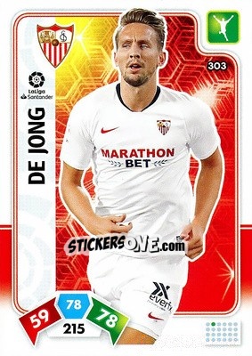 Sticker De Jong - Liga Santander 2019-2020. Adrenalyn XL n. 303 - Panini