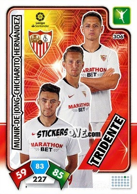 Sticker Munir / De Jong / Chicharito - Liga Santander 2019-2020. Adrenalyn XL n. 306 - Panini