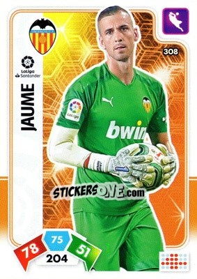 Sticker Jaume - Liga Santander 2019-2020. Adrenalyn XL n. 308 - Panini
