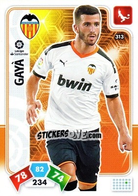 Sticker Gayá - Liga Santander 2019-2020. Adrenalyn XL n. 313 - Panini