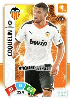 Sticker Coquelin - Liga Santander 2019-2020. Adrenalyn XL n. 314 - Panini