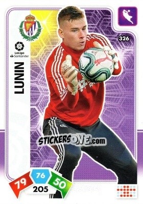 Sticker Lunin - Liga Santander 2019-2020. Adrenalyn XL - Panini