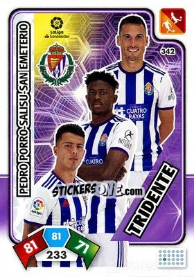 Sticker Pedro Porro / Salisu / San Emeterio - Liga Santander 2019-2020. Adrenalyn XL n. 342 - Panini