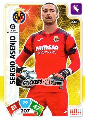 Sticker Sergio Asenjo - Liga Santander 2019-2020. Adrenalyn XL n. 343 - Panini