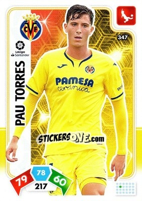 Sticker Pau Torres - Liga Santander 2019-2020. Adrenalyn XL n. 347 - Panini