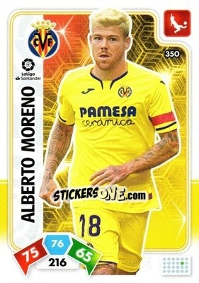Sticker Alberto Moreno - Liga Santander 2019-2020. Adrenalyn XL n. 350 - Panini