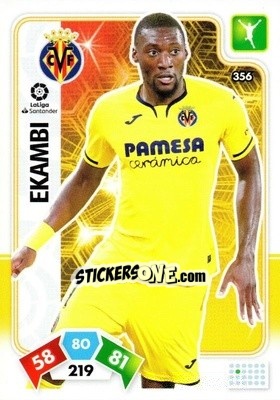 Sticker Ekambi - Liga Santander 2019-2020. Adrenalyn XL n. 356 - Panini