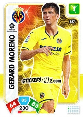 Sticker Gerard Moreno - Liga Santander 2019-2020. Adrenalyn XL n. 357 - Panini