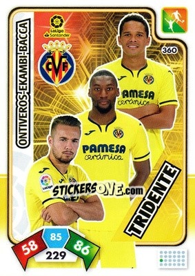 Cromo Ontiveros / Ekambi / Bacca - Liga Santander 2019-2020. Adrenalyn XL - Panini