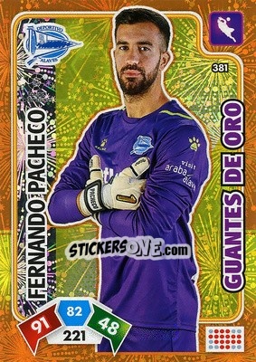 Sticker Fernando Pacheco - Liga Santander 2019-2020. Adrenalyn XL n. 381 - Panini