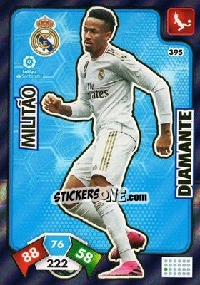 Sticker Militao - Liga Santander 2019-2020. Adrenalyn XL n. 395 - Panini