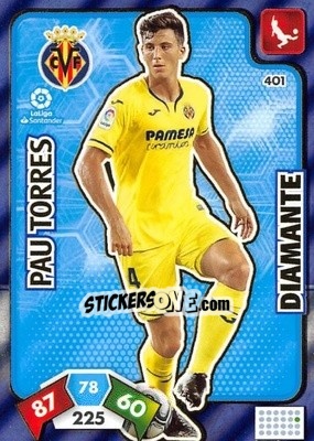 Sticker Pau Torres - Liga Santander 2019-2020. Adrenalyn XL n. 401 - Panini