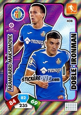 Sticker Arambarri-Maksimovic - Liga Santander 2019-2020. Adrenalyn XL n. 408 - Panini