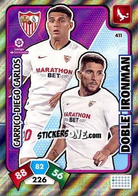 Sticker Carriço-Diego Carlos - Liga Santander 2019-2020. Adrenalyn XL n. 411 - Panini