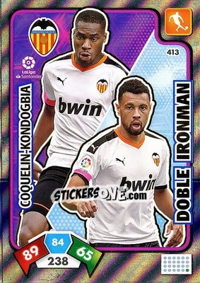 Sticker Coquelin-Kondogbia - Liga Santander 2019-2020. Adrenalyn XL n. 413 - Panini