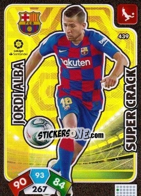 Sticker Jordi Alba - Liga Santander 2019-2020. Adrenalyn XL n. 439 - Panini