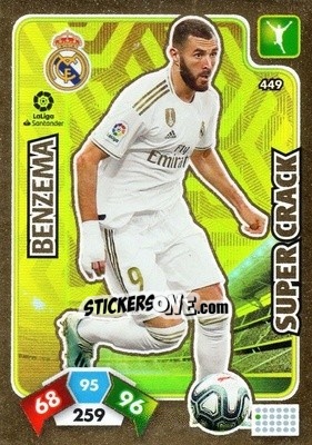 Sticker Benzema - Liga Santander 2019-2020. Adrenalyn XL n. 449 - Panini