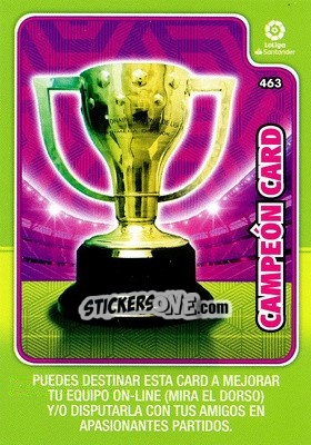 Sticker Campeón Card - Liga Santander 2019-2020. Adrenalyn XL n. 463 - Panini
